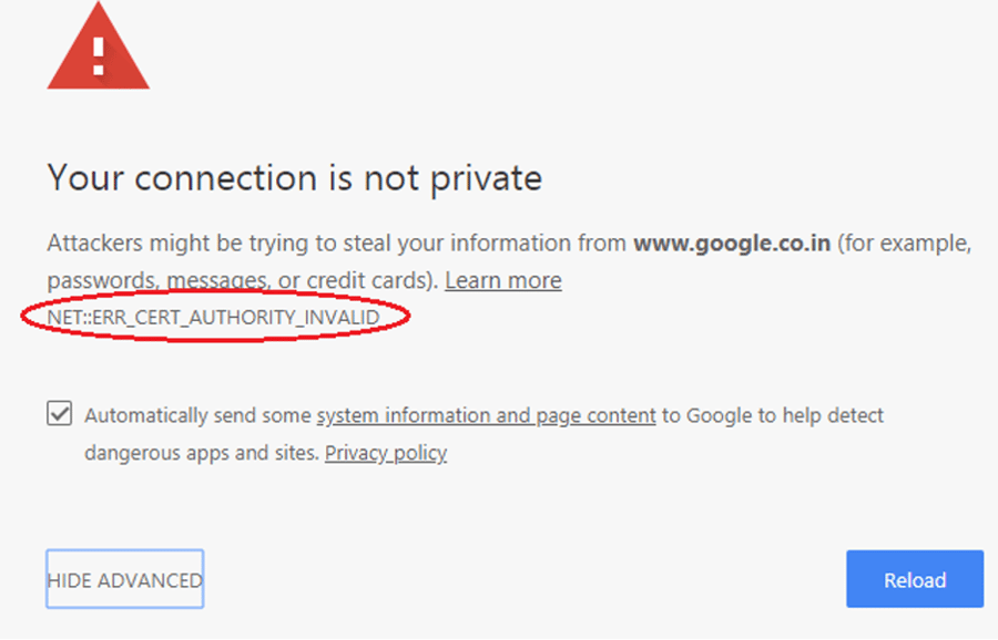 ERR_CERT_AUTHORITY_INVALID
